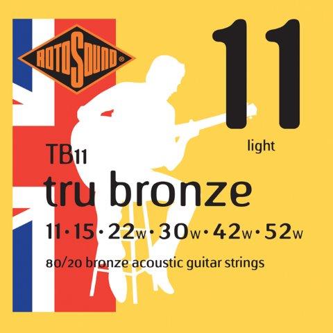 ROTOSOUND TB11 TRU BRONZE 80/20 STRING SET 11-52