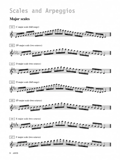 AMEB SAXOPHONE TECHNICAL WORKBOOK 2008