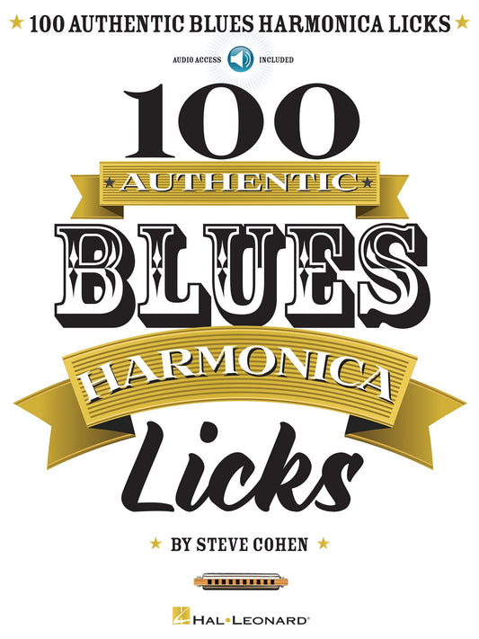 100 AUTHENTIC BLUES HARMONICA LICKS BK/CD