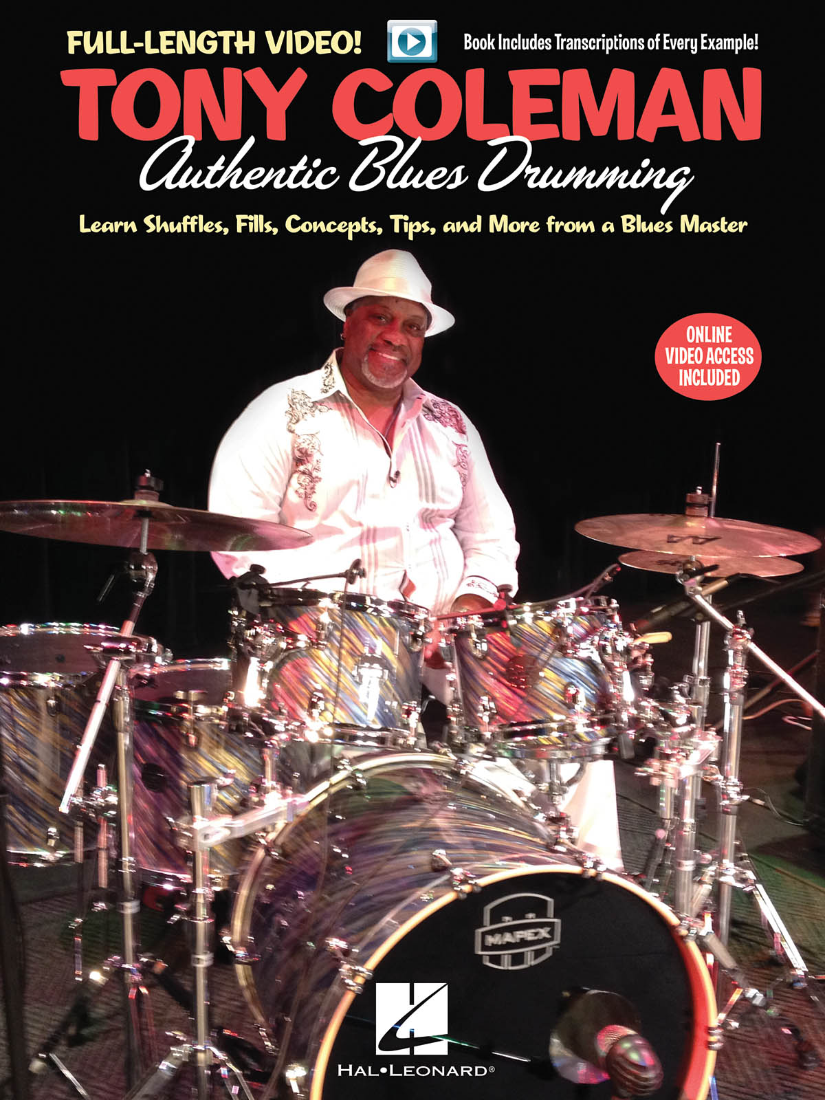 TONY COLEMAN AUTHENTIC BLUES DRUMMING BK/OLV