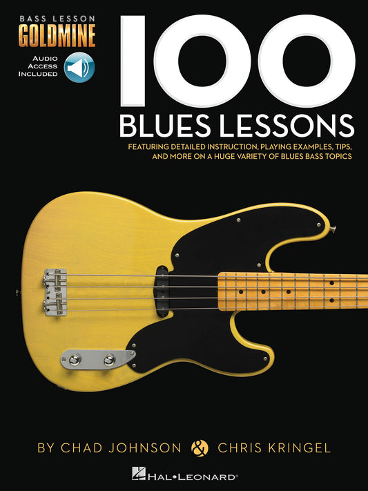 100 BLUES LESSONS BASS GTR GOLDMINE BK/OLA