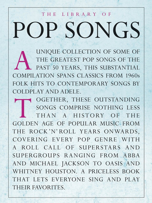 THE LIBRARY OF POP SONGS