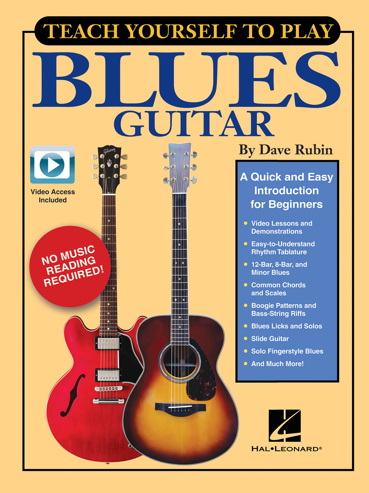 TEACH YOURSELF TO PLAY BLUES GUITAR BK/OLV