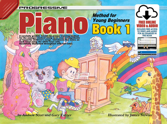 Progressive Piano Book 1 for Young Beginners Book/Online Video & Audio