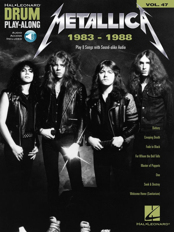 METALLICA 1983-1988 DRUM PLAYALONG V47 BK/OLA