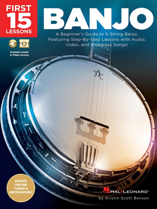 FIRST 15 LESSONS BANJO BK/OLM