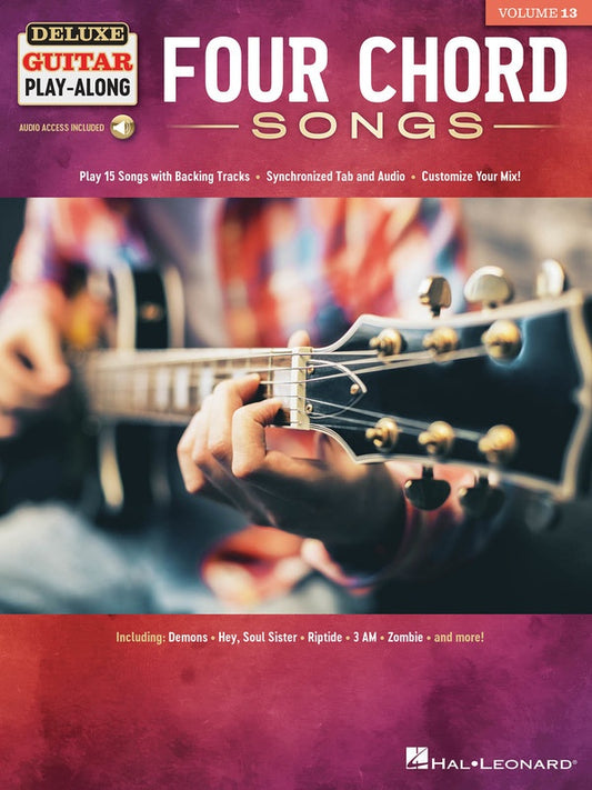 FOUR CHORD SONGS DELUXE GUITAR PLAYALONG V13 BK/OLA