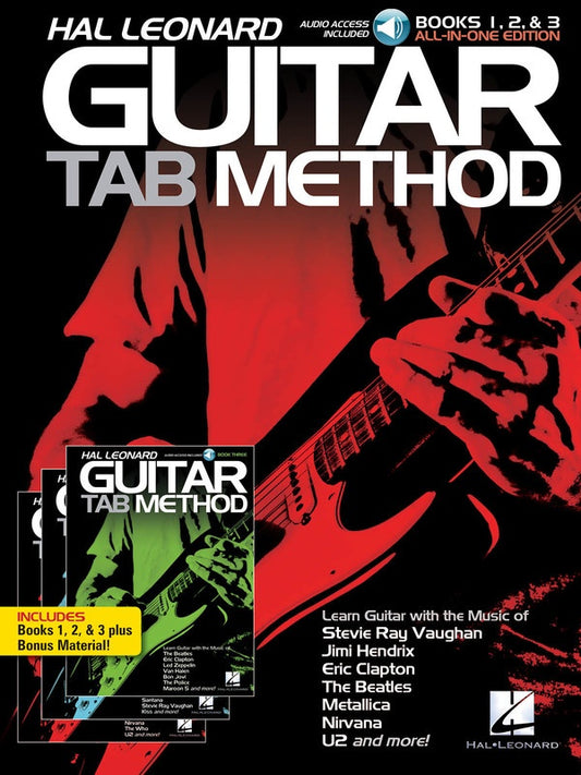 LAL LEONARD GUITAR TAB METHOD BKS 1 2 3 ALL IN ONE EDITION!