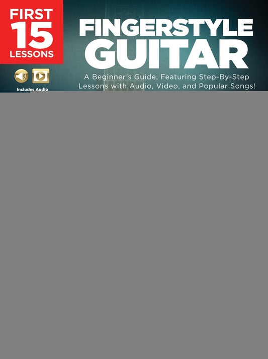 FIRST 15 LESSONS FINGERSTYLE GUITAR BK/OLM