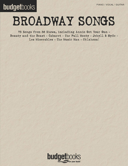 BUDGET BOOKS BROADWAY SONGS PVG