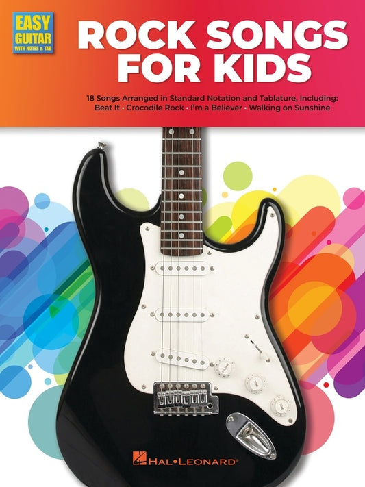 ROCK GUITAR SONGS FOR KIDS EASY GUITAR NOTES & TAB