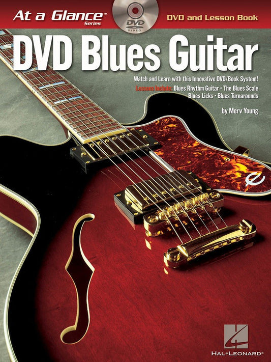 AT A GLANCE BLUES GUITAR BK/DVD