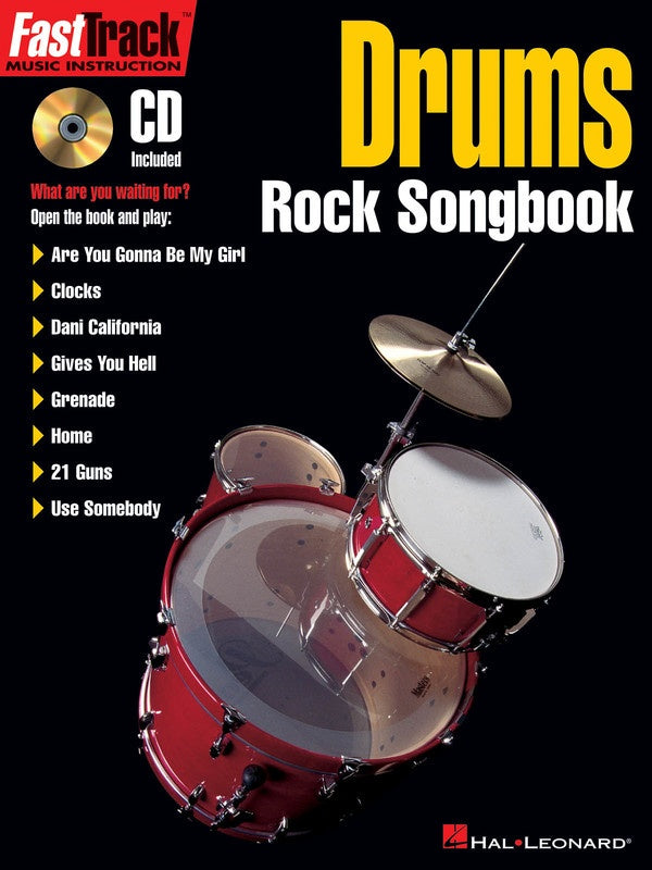 FASTTRACK DRUMS ROCK SONGBOOK BK/CD