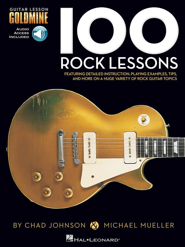 GOLDMINE 100 ROCK GUITAR LESSONS BK/2CD