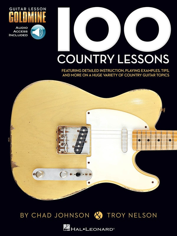 GOLDMINE 100 COUNTRY GUITAR LESSONS BK/2CD