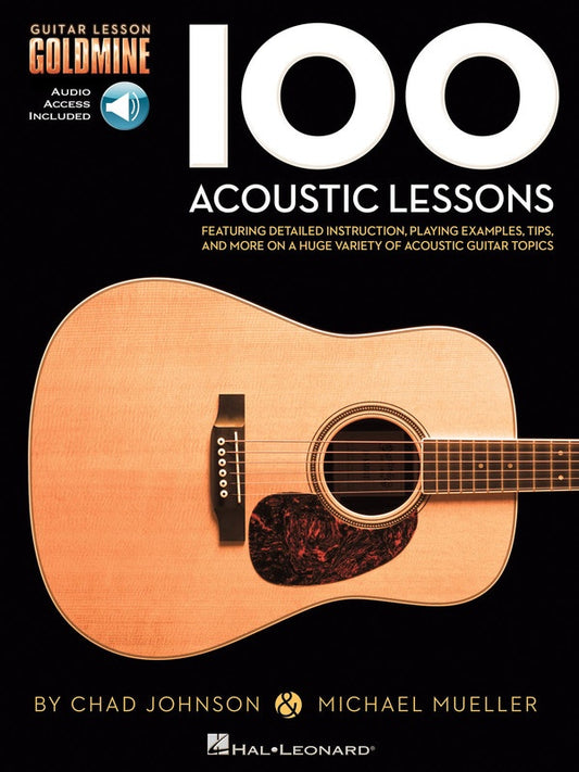 GOLDMINE 100 ACOUSTIC GUITAR LESSONS BK/2CD