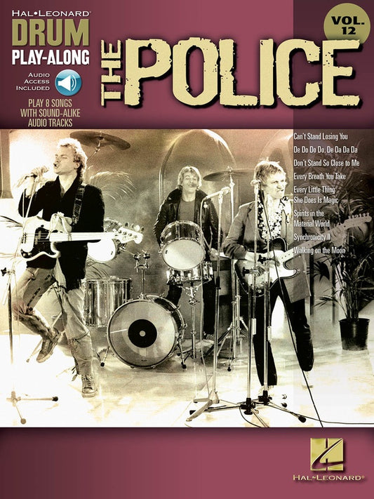 POLICE DRUM PLAY ALONG BK/CD V12