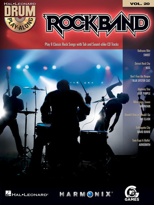 ROCK BAND DRUM PLAY ALONG BK 20 BK/CD