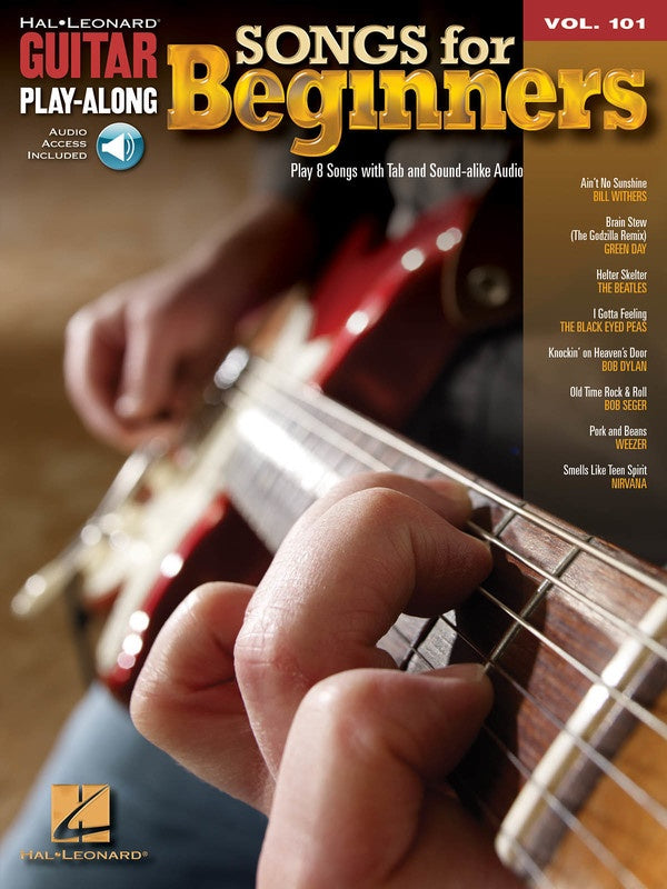 SONGS FOR BEGINNERS GUITAR PLAY ALONG BK/CD V101