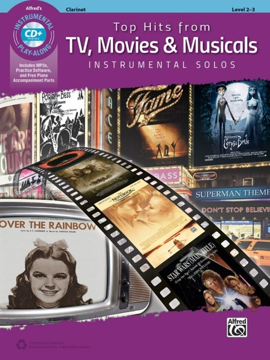 TOP HITS FROM TV MOVIES & MUSICALS CLARINET BK/CD