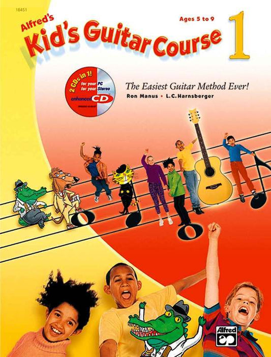 ALFREDS KIDS GUITAR COURSE 1 BK/OLA