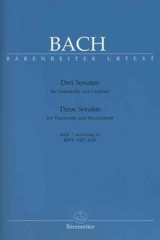 SONATAS 3 ORIG FOR VLA DA GAMBA BWV 1027-1029 VC