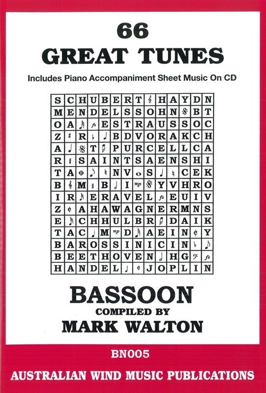 GREAT TUNES 66 BASSOON BK/CD