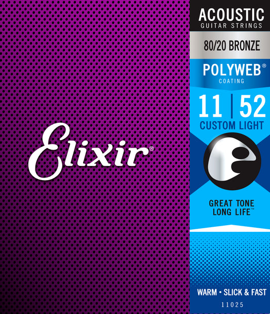 Elixir 11025 Polyweb 80/20   Custom Light 11-52