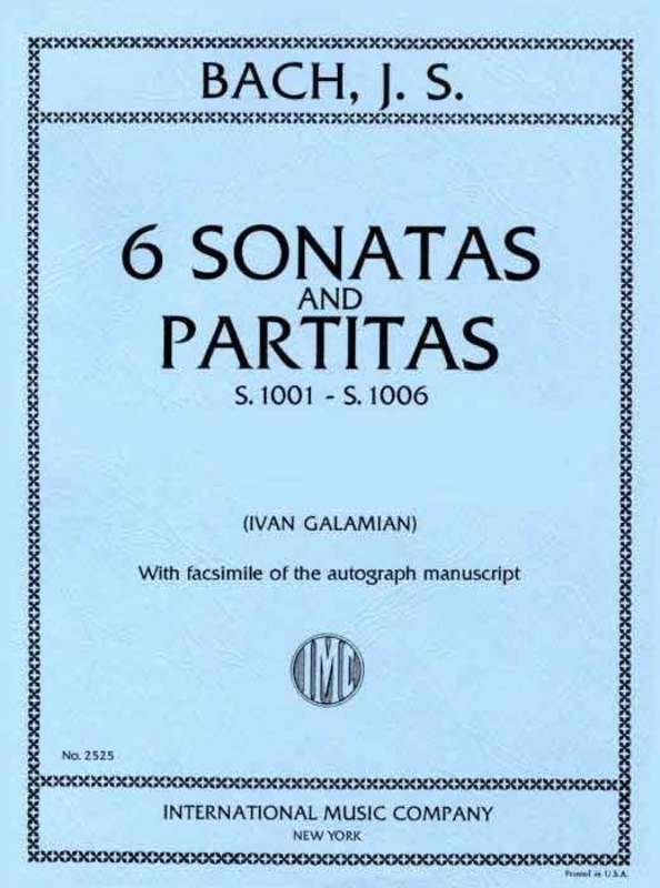 SONATAS AND PARTITAS 6 ED GALAMIAN VLN SOLO