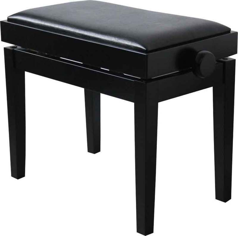 ADJUSTABLE PIANO BENCH POLISHED EBONY